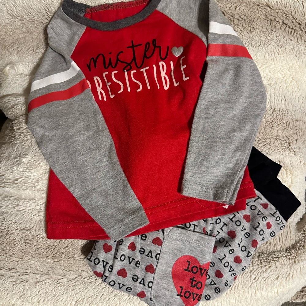 Last chanceMister Irresistible Top 2T  and Love Pants  24M